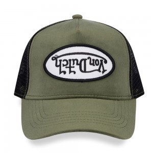 Von Dutch Trucker Velvet Cap Green | US-WATJIS740