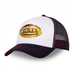 Von Dutch Trucker With Adec Net Cap White | US-KZCFNE479