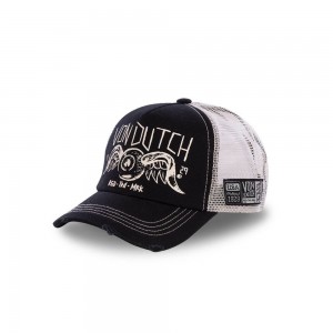 Von Dutch Trucker With Net Boy Crew Cap Black | US-YRXBEC760