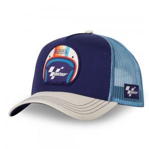 Von Dutch Trucker With Net Moto Gp Cap Blue / Beige | US-INHKDM612