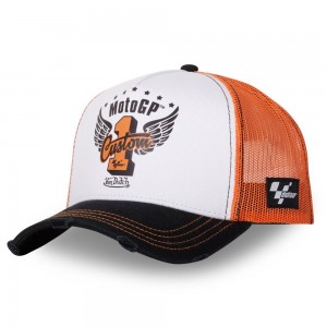 Von Dutch Trucker With Net Moto Gp Cap White / Orange / Black | US-DJITHC814