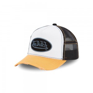 Von Dutch Trucker With Summer Salmon Net Cap Yellow | US-XIKLHC941