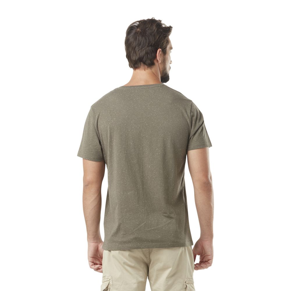 Von Dutch Aaron Neppy Round Neck Cotton Men T-Shirt Khaki / Yellow | US-CRUYLS290