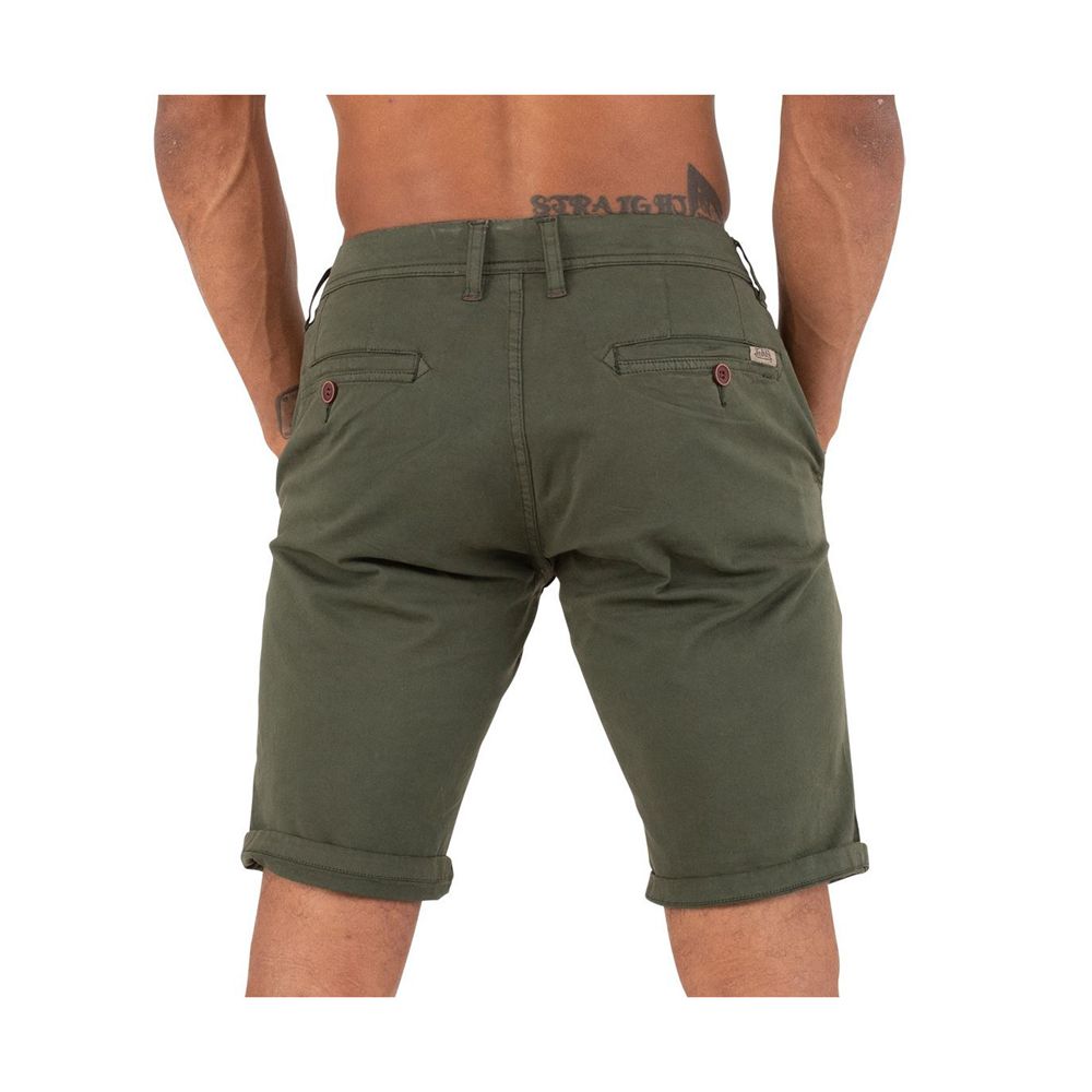 Von Dutch Barry Cotton Chino Twill Bermuda Men Shorts Khaki | US-MOZQEV730