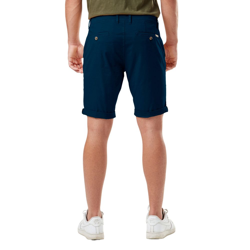 Von Dutch Barry Cotton Chino Twill Bermuda Men Shorts Dark Blue | US-DJBPQF201