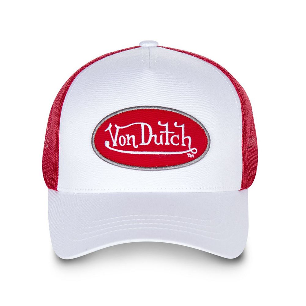 Von Dutch Baseball Bm Net Cap White / Red | US-BMYPSK197