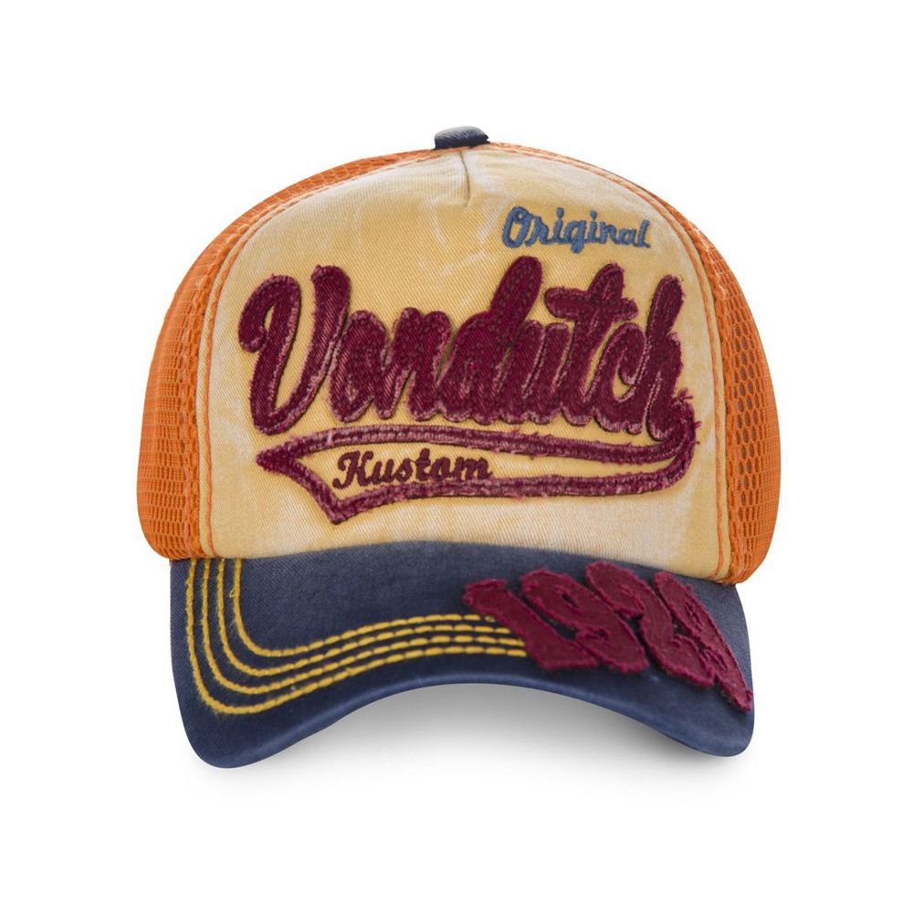 Von Dutch Baseball Boy John Cap Orange / Dark Red / Navy | US-CXLQWM206