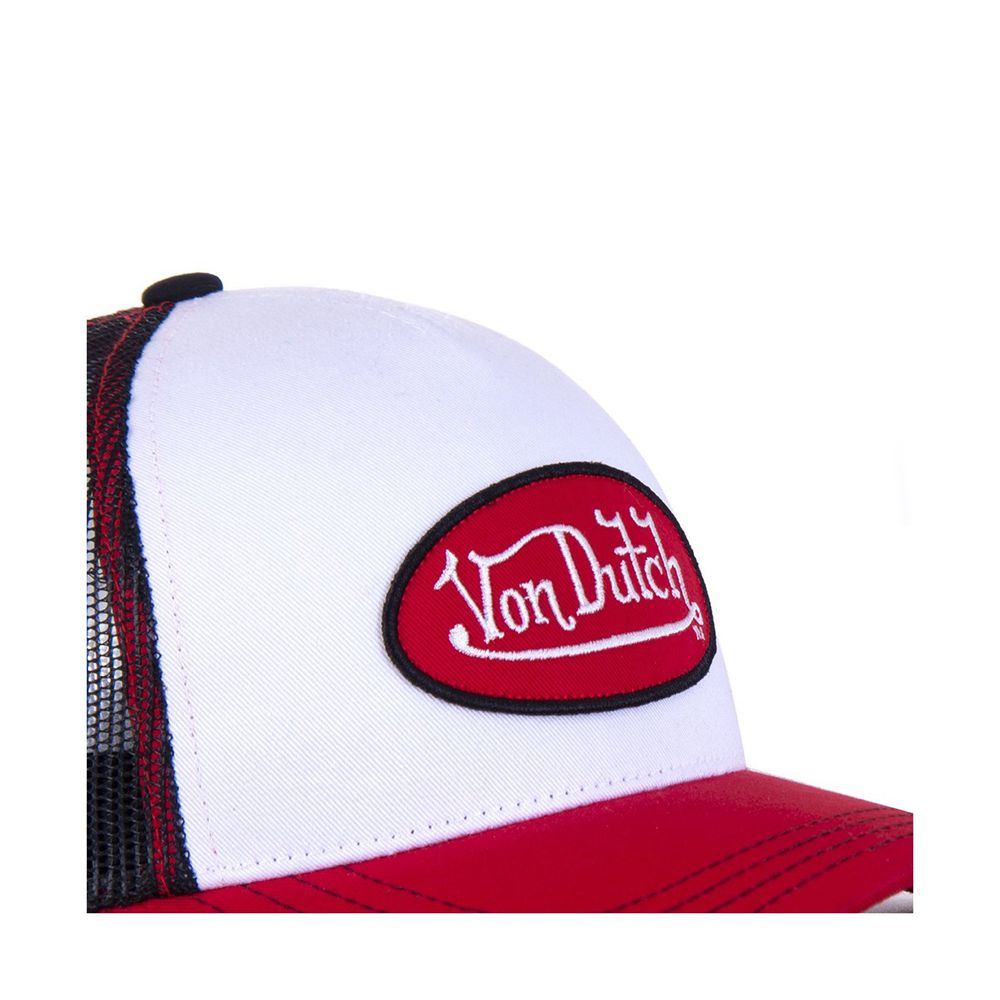 Von Dutch Baseball Collar Cap White / Red | US-BGQFSO095