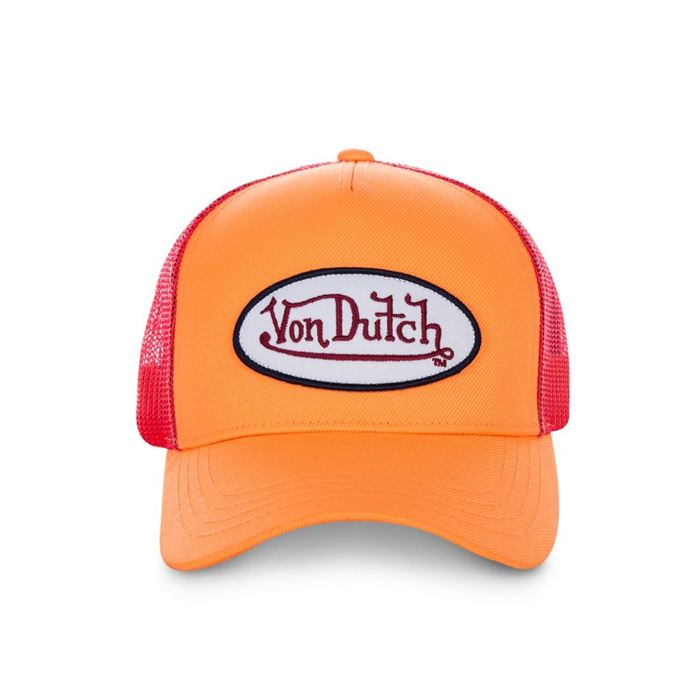 Von Dutch Baseball Fresh With Mesh Cap Orange / Red | US-GFXZOD834