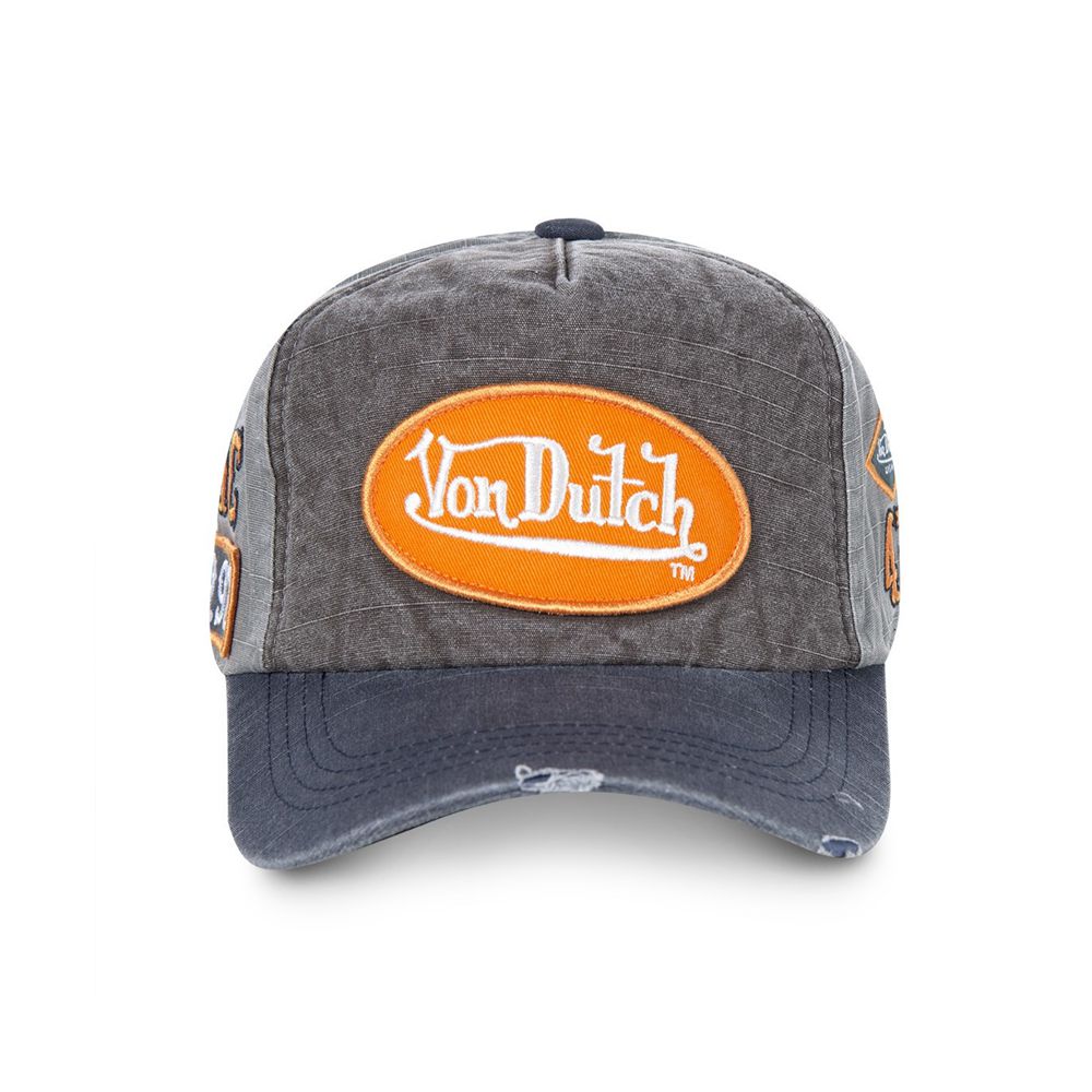 Von Dutch Baseball Jackgmo With Logo Cap Grey | US-OJLWMT601