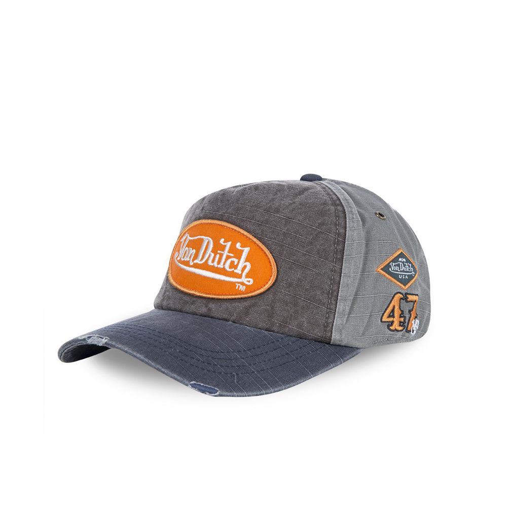 Von Dutch Baseball Jackgmo With Logo Cap Grey | US-OJLWMT601