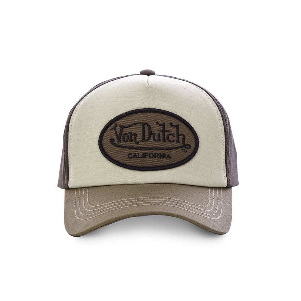 Von Dutch Baseball Jacks With Patch Cap Brown | US-CGZWDX805