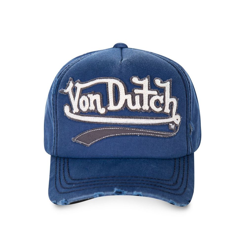 Von Dutch Baseball Signa Cap Blue | US-MYJVGQ145