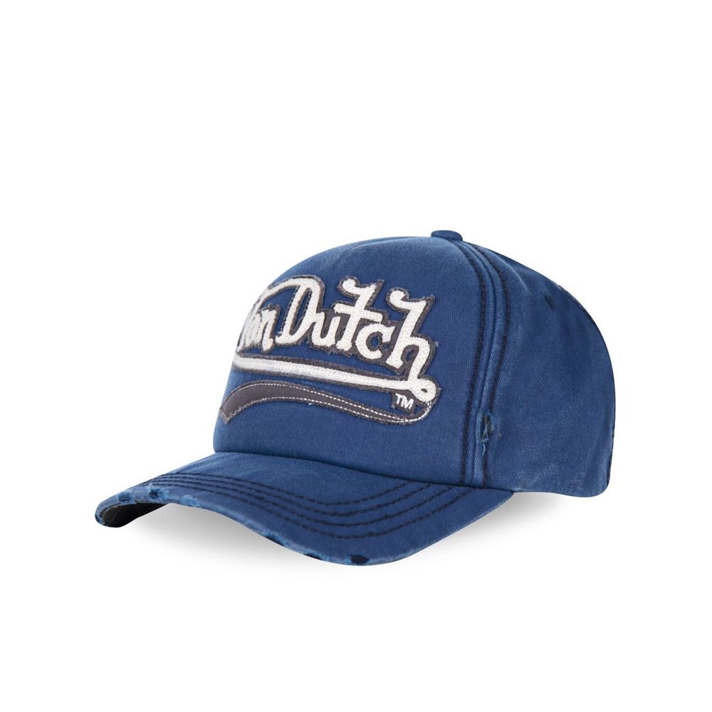 Von Dutch Baseball Signa Cap Blue | US-MYJVGQ145