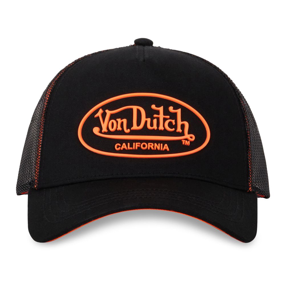 Von Dutch Baseball With Dom Net Cap Black / Orange | US-UWYTCV716