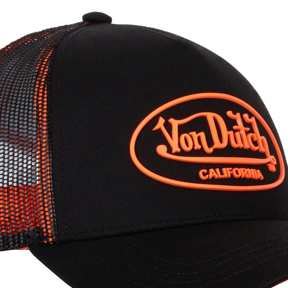 Von Dutch Baseball With Dom Net Cap Black / Orange | US-UWYTCV716