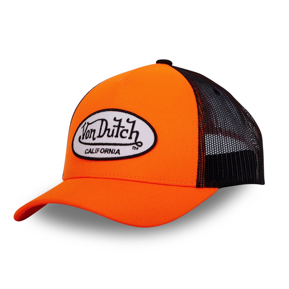 Von Dutch Baseball With Fluo Fresh Net Cap Orange / Black | US-LJAMKG309