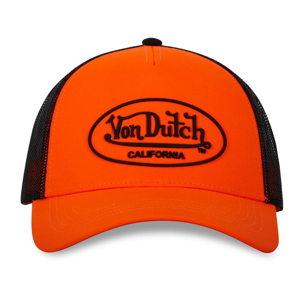 Von Dutch Baseball With Neon Net Cap Orange / Black | US-MCXWEU215