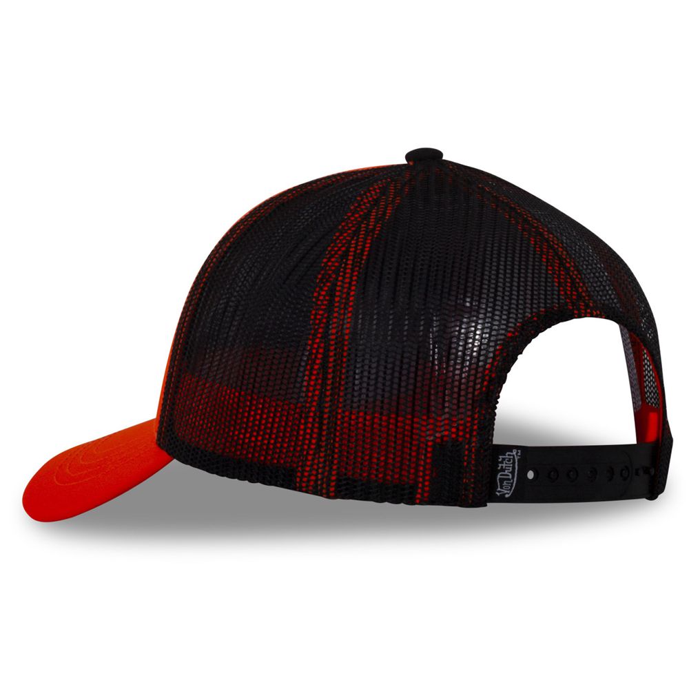 Von Dutch Baseball With Neon Net Cap Orange / Black | US-MCXWEU215