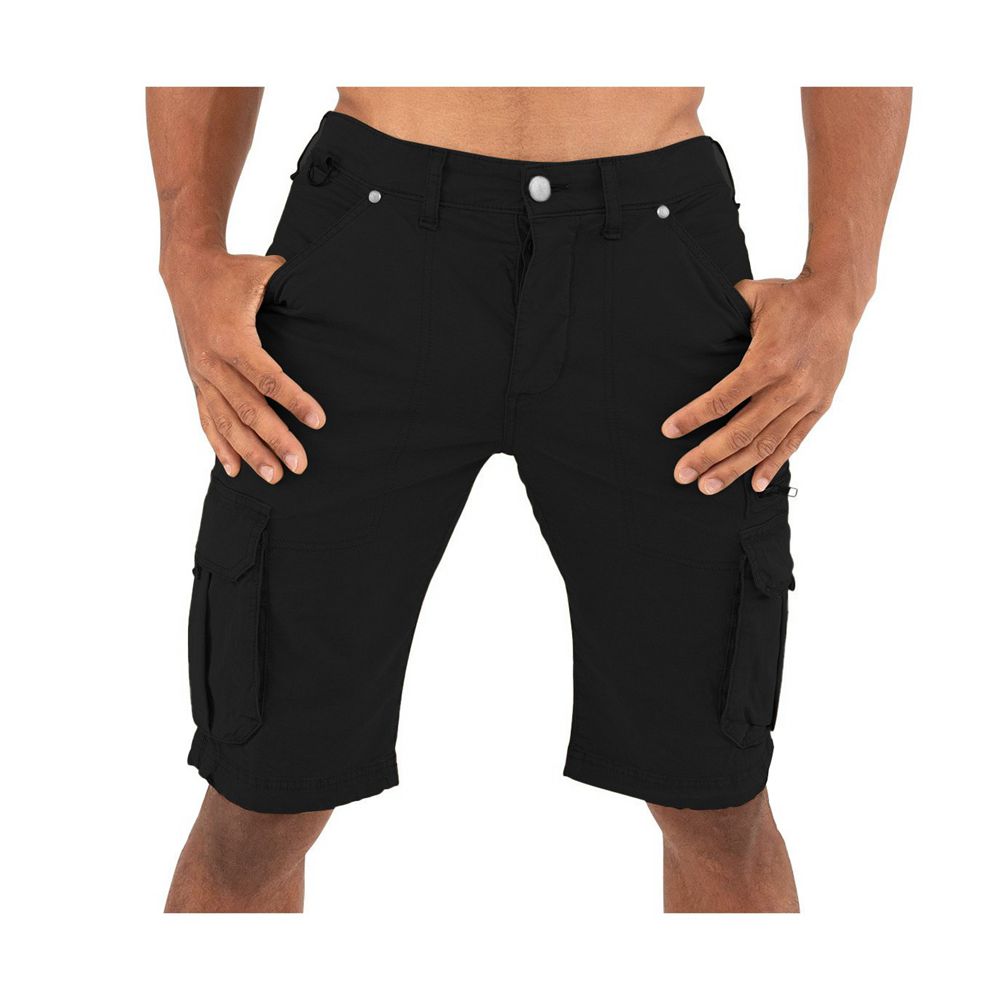 Von Dutch Bermuda Cargo Bingo Men Shorts Black | US-OREYMD074