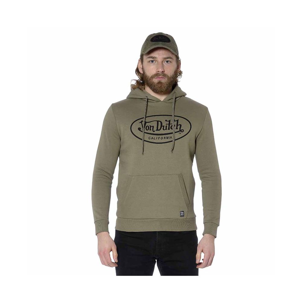 Von Dutch Brand Fleece Men Hoodie Green | US-TNLWDH539