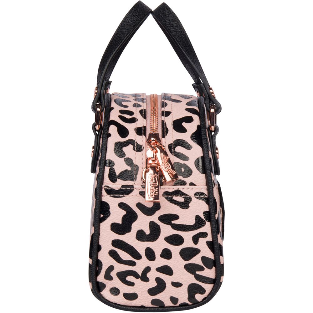 Von Dutch Cheetah Small Women Bowling Bag Rose | US-UDGJOI876