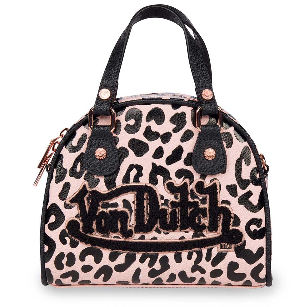 Von Dutch Cheetah Small Women Bowling Bag Rose | US-UDGJOI876