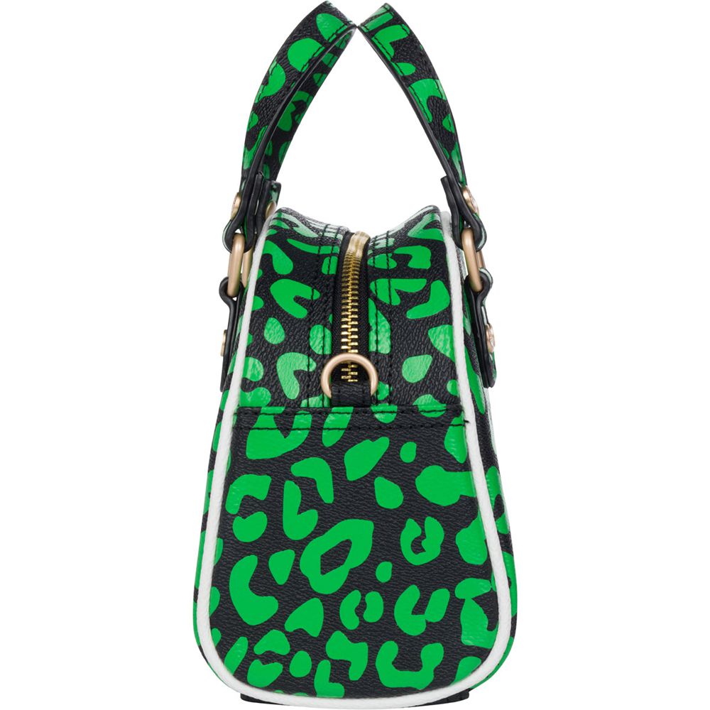 Von Dutch Cheetah Small Women Bowling Bag Green | US-AFYTJU426