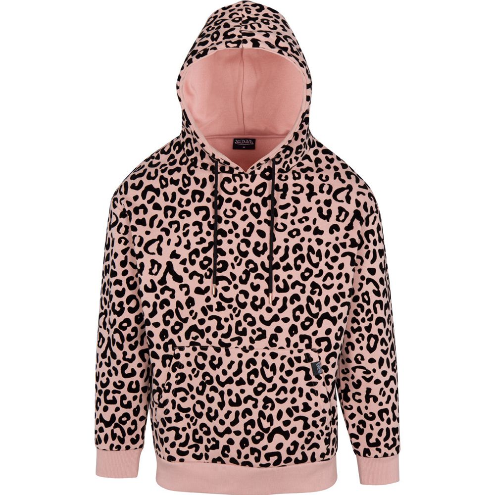 Von Dutch Cheetah Women Hoodie Rose / Black | US-JIDXTP130