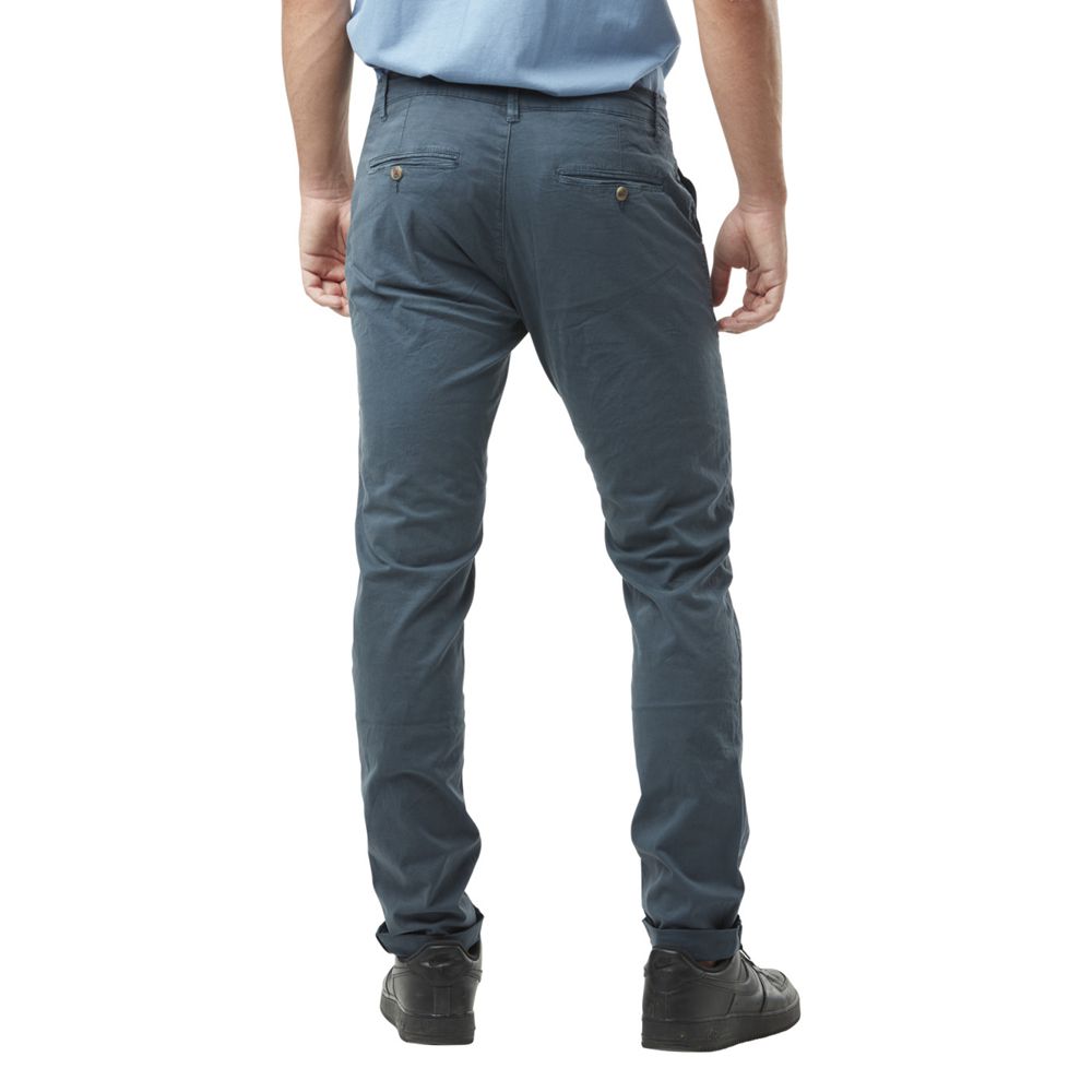 Von Dutch Coast Cotton Chino with Embroidered Patch on the Back Men Pants Blue | US-YNKARG901