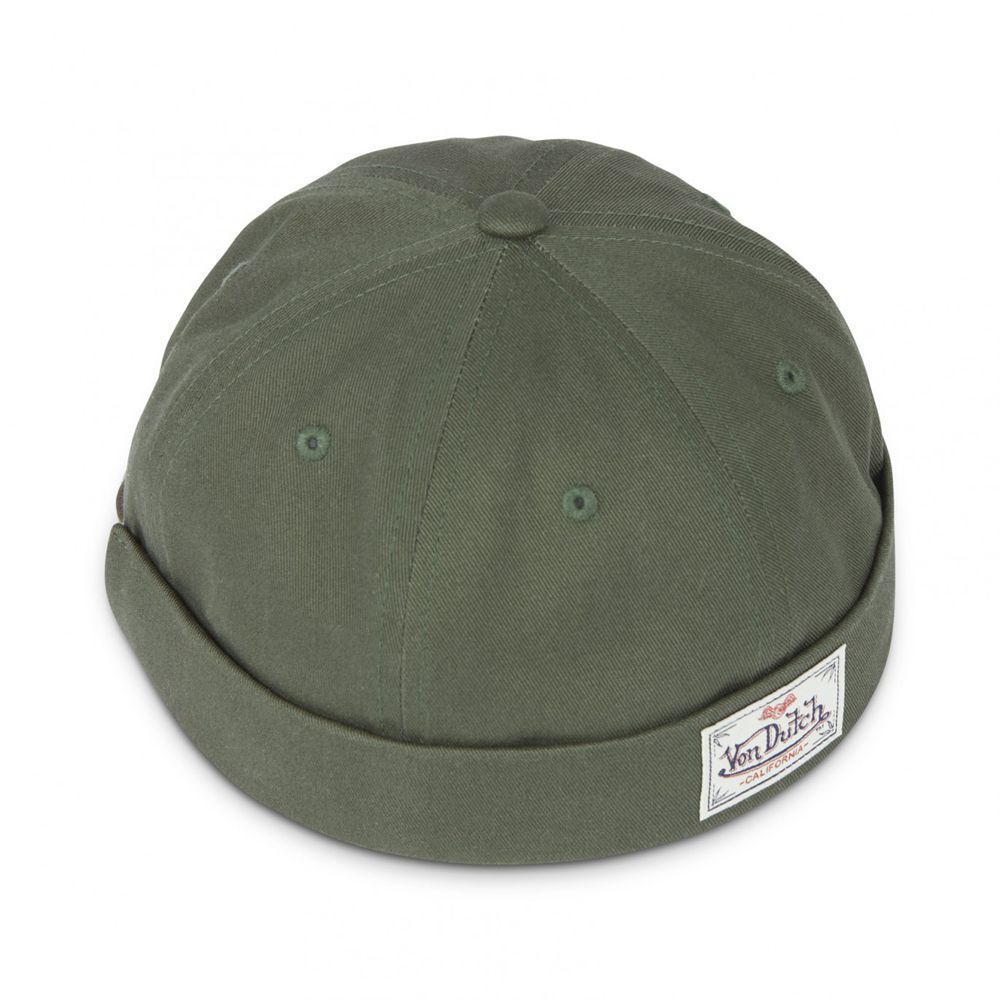 Von Dutch Cotton Docker Cap Khaki | US-KAPFRW862