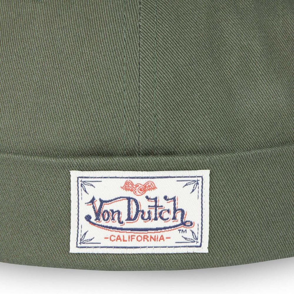 Von Dutch Cotton Docker Cap Khaki | US-KAPFRW862