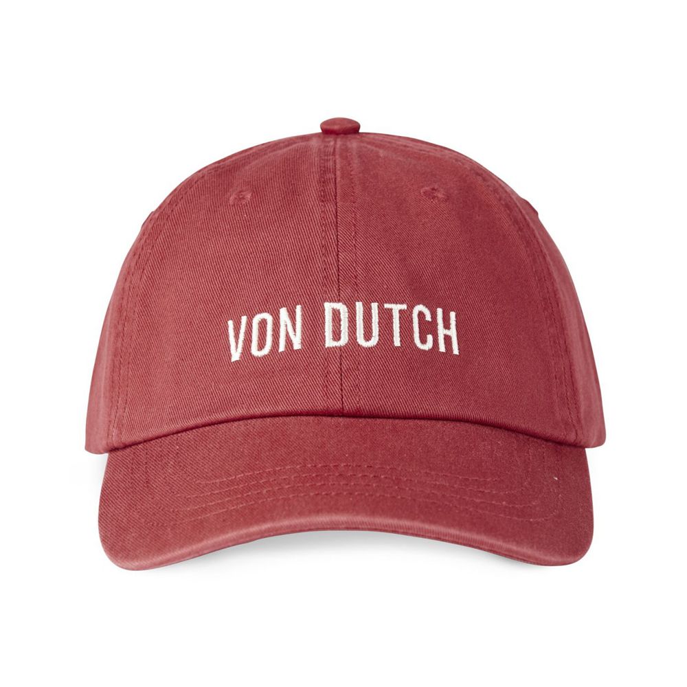 Von Dutch Dad Cotton Cap Dark Red | US-QAWOGM834