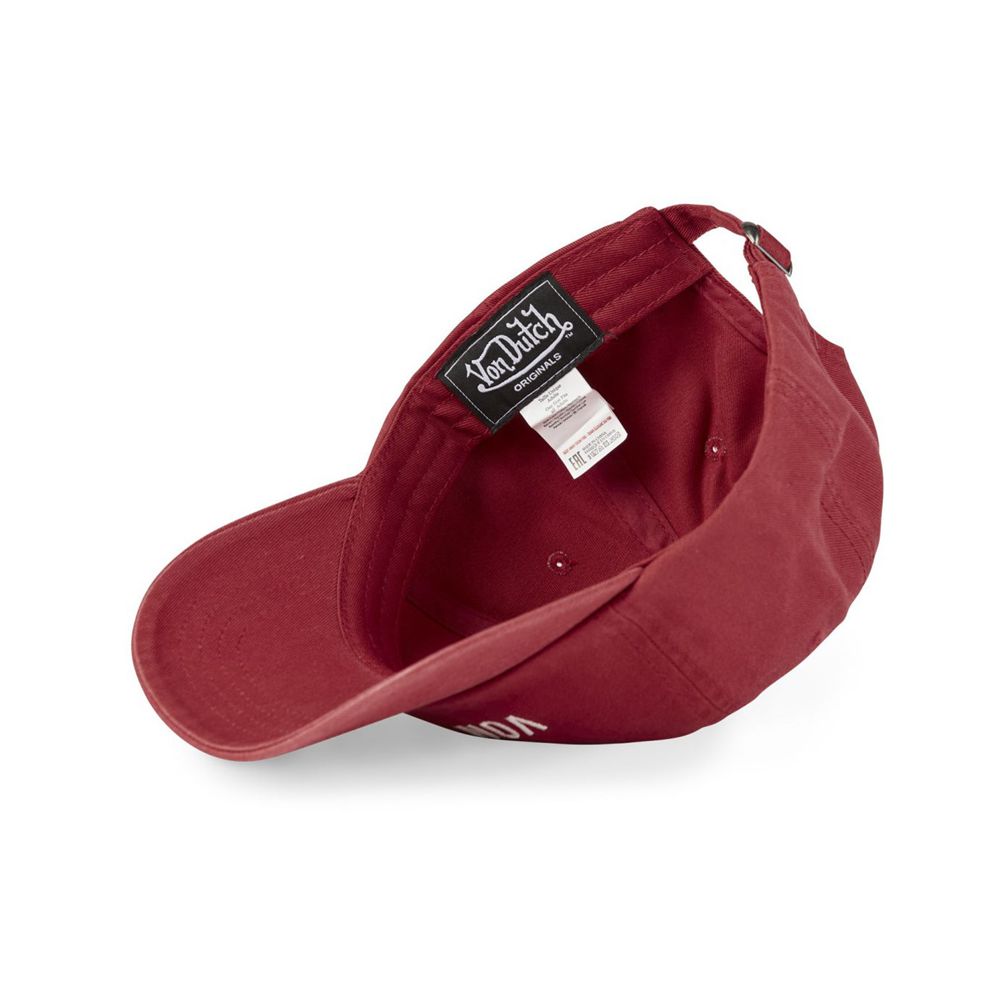 Von Dutch Dad Cotton Cap Dark Red | US-QAWOGM834