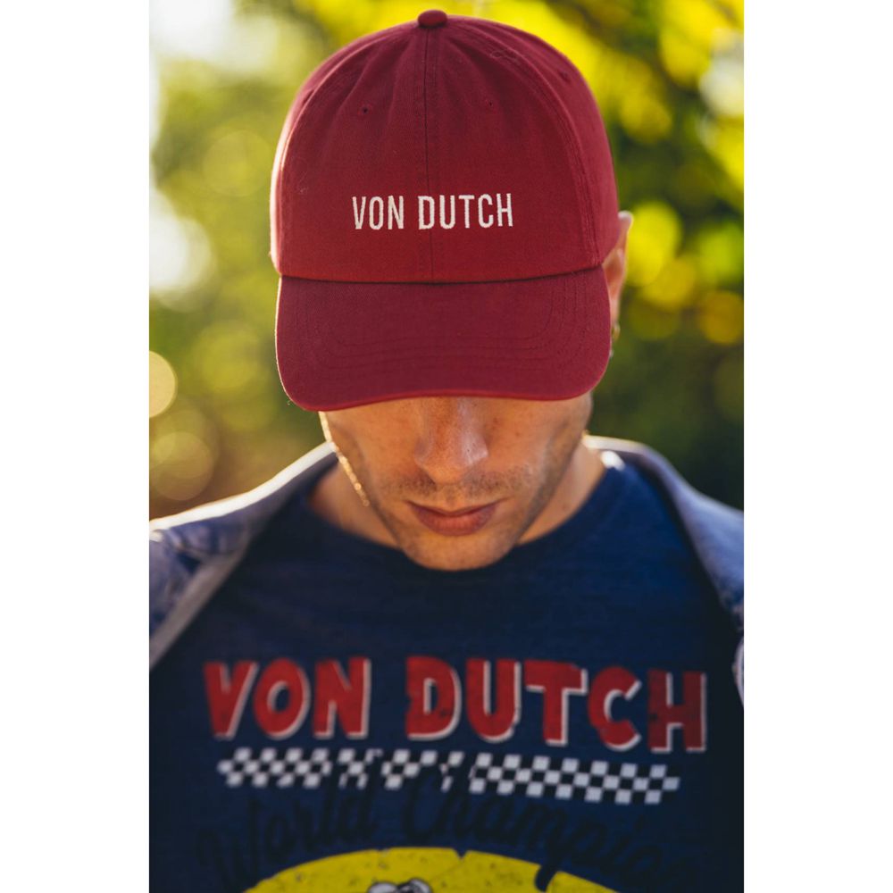 Von Dutch Dad Cotton Cap Dark Red | US-QAWOGM834