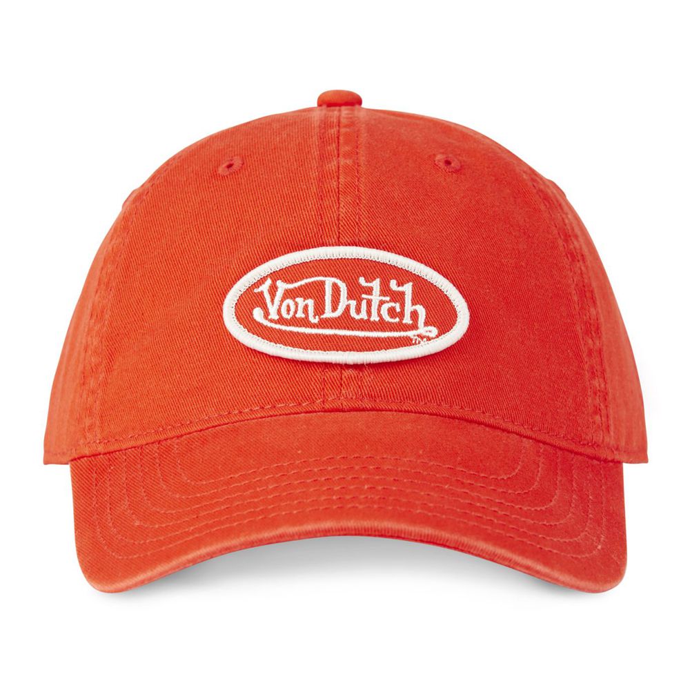 Von Dutch Dad Cotton Starback Closure Cap Coral | US-PCMTKY927