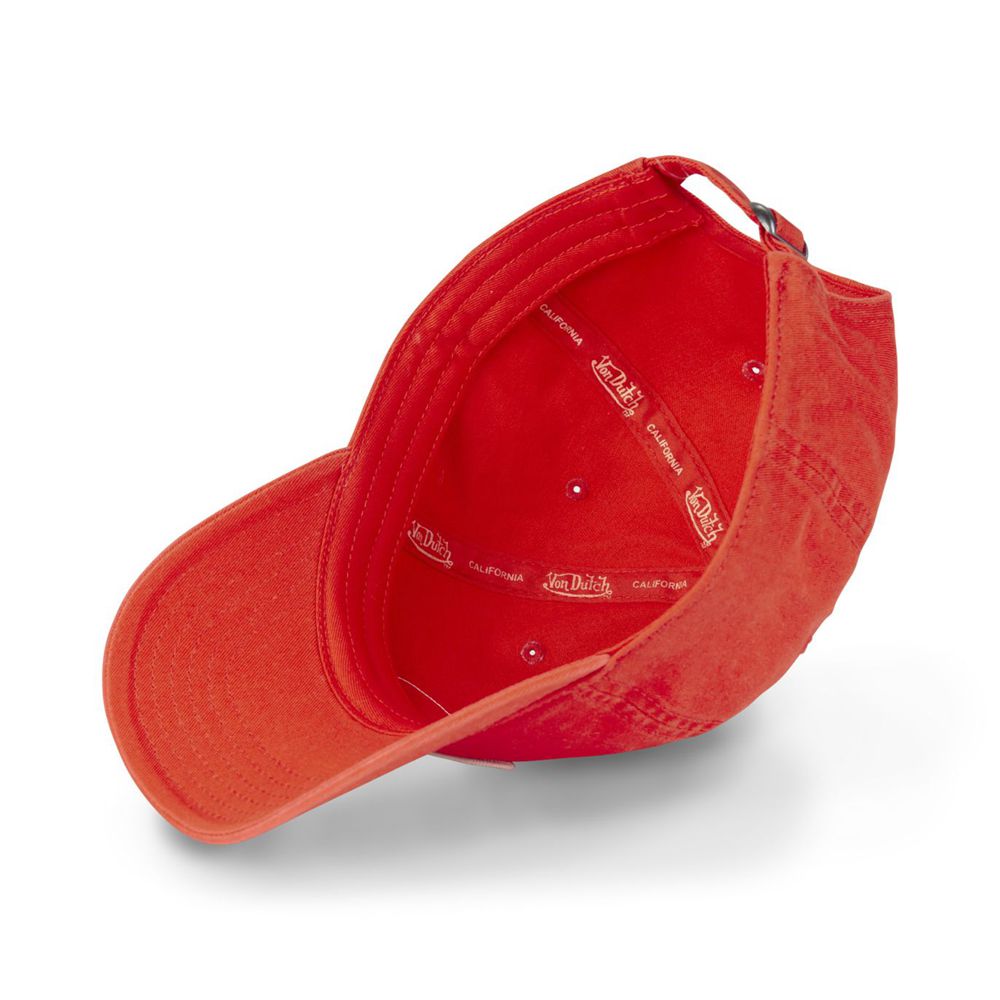 Von Dutch Dad Cotton Starback Closure Cap Coral | US-PCMTKY927