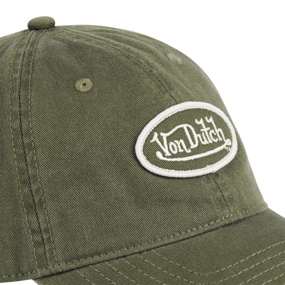 Von Dutch Dad Cotton Starback Closure Cap Khaki | US-NIWDYR806