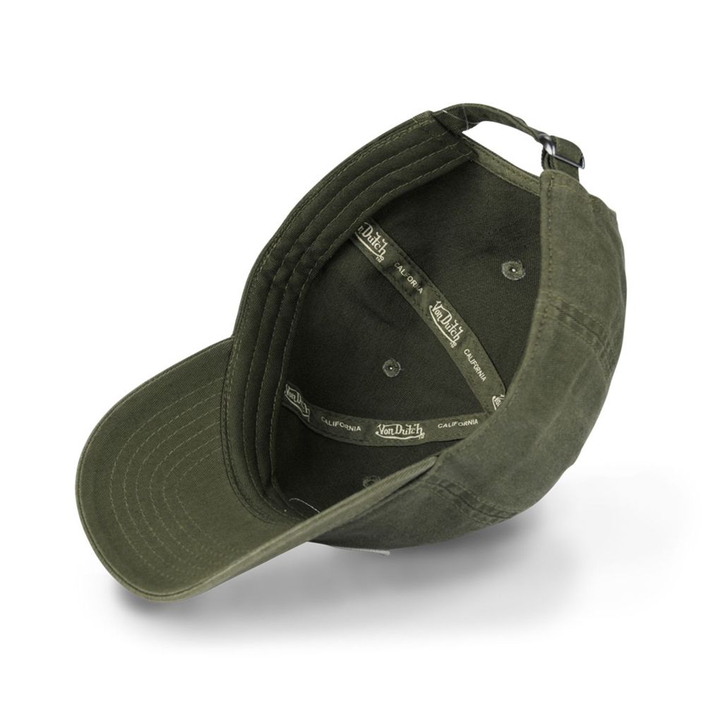 Von Dutch Dad Cotton Starback Closure Cap Khaki | US-NIWDYR806