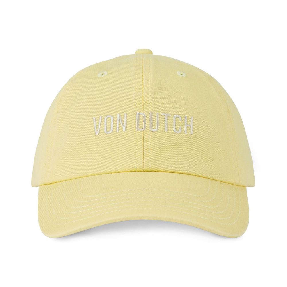 Von Dutch Dad Cotton Starback Closure Cap Yellow | US-PZEJOL201