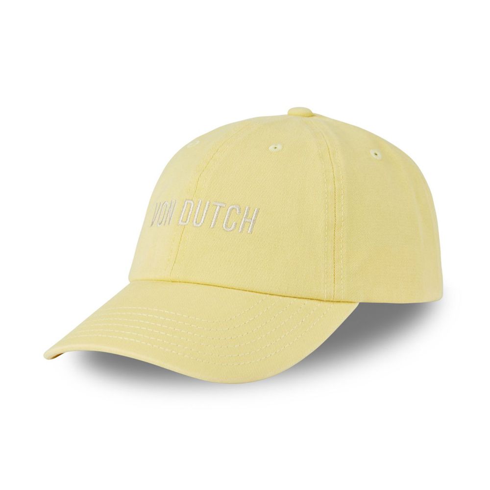 Von Dutch Dad Cotton Starback Closure Cap Yellow | US-PZEJOL201