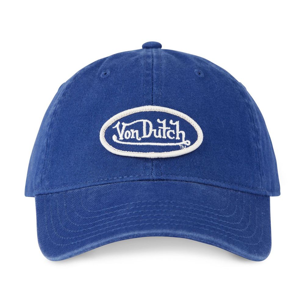 Von Dutch Dad Cotton Starback Closure Cap Blue | US-RZGWCB765