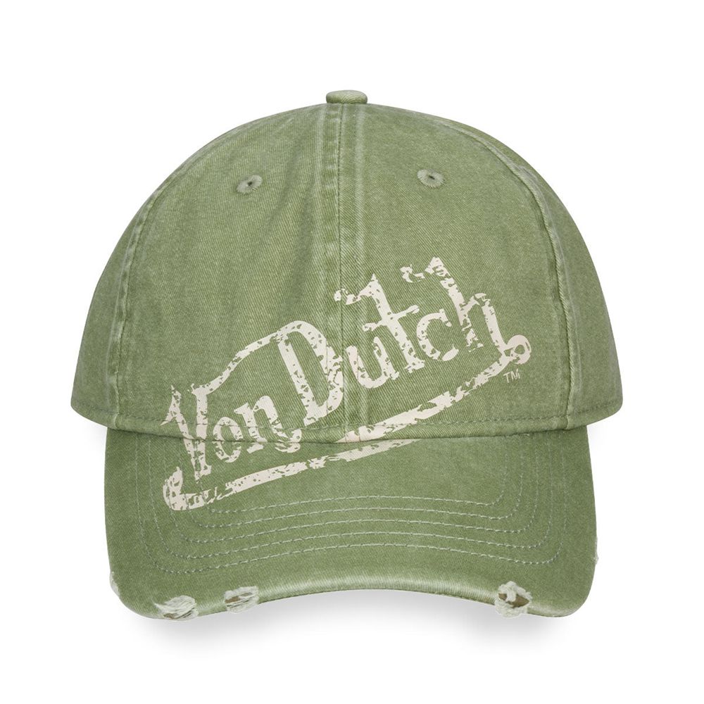 Von Dutch Dad Distressed Cap Green | US-HWKVGF201