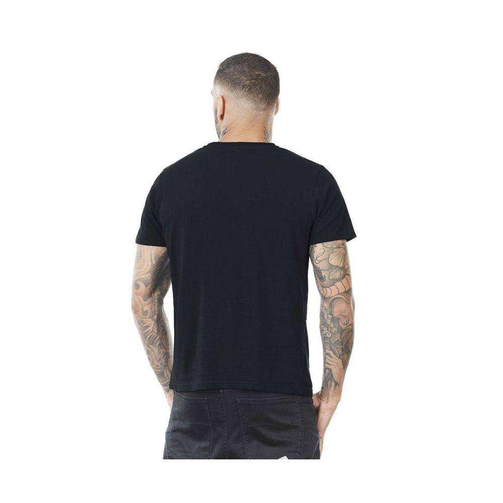 Von Dutch First Round Neck Men T-Shirt Black / White | US-OBPIZQ397