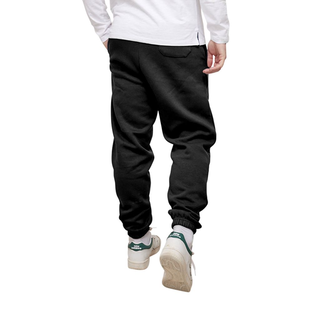 Von Dutch Fleece Park Men Joggers Black / White | US-IMJLTR938