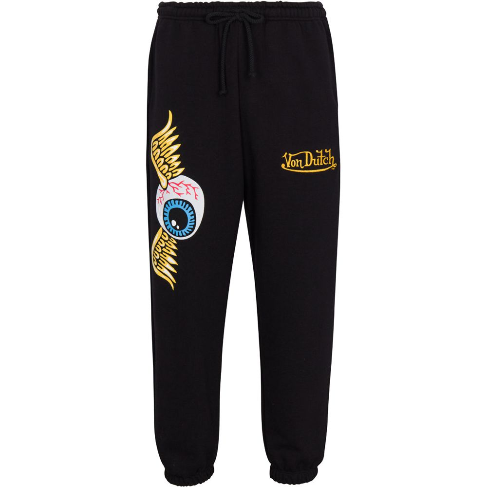 Von Dutch Flying Eyeball Men Joggers Black / Multicolor | US-OKDPVC135