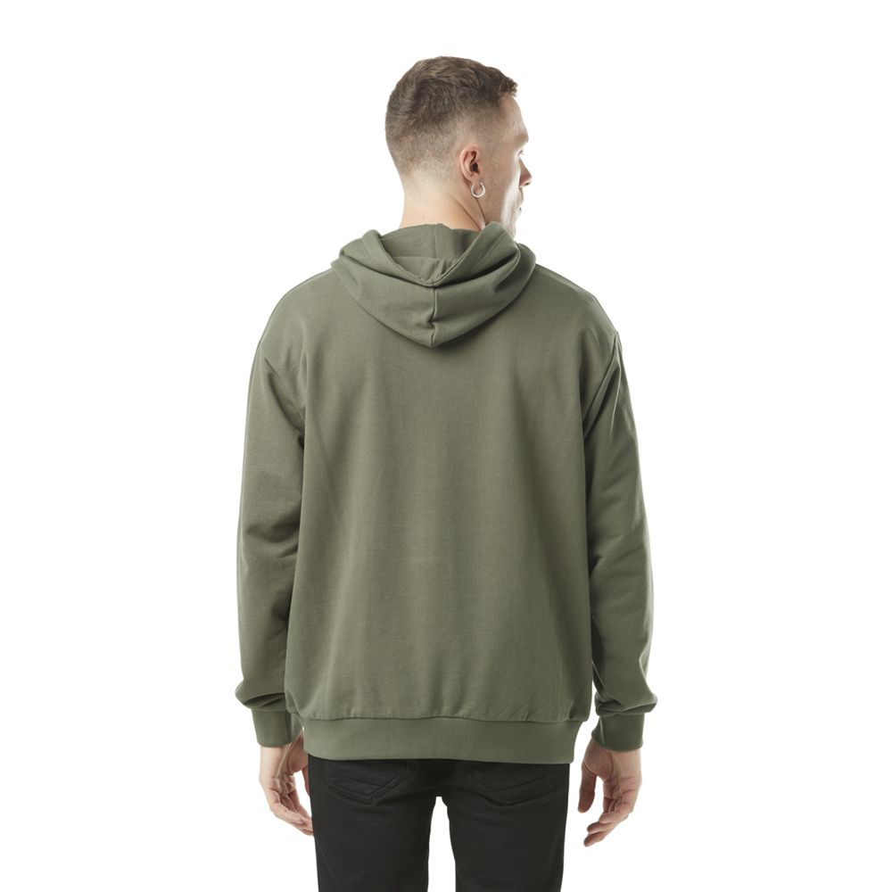 Von Dutch French Terry Relax Fit With Hood And Print Front In Cotton Men Hoodie Khaki | US-IEAGFY508