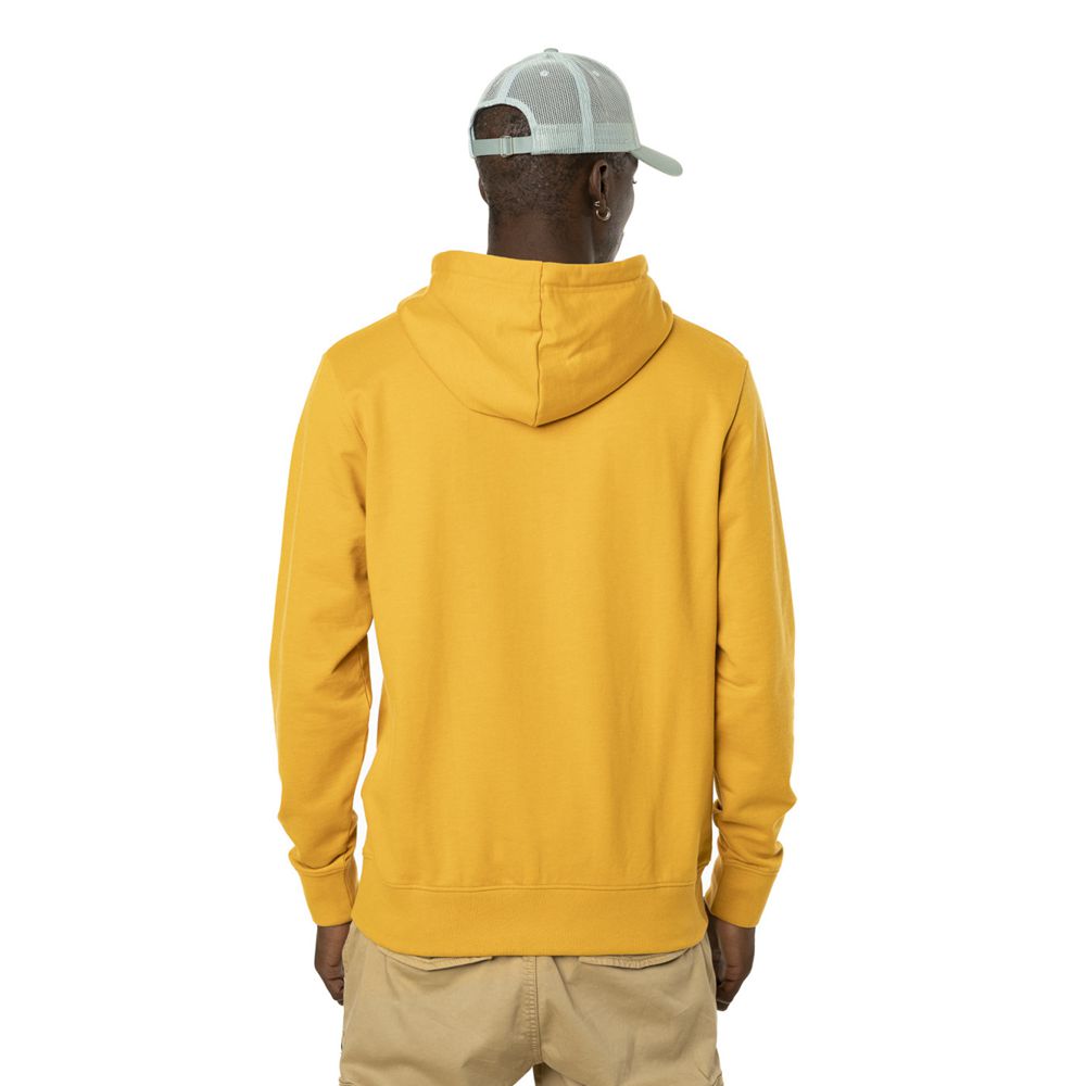 Von Dutch Heathered With Embroidery On The Front In Baz Cotton Men Hoodie Yellow / White | US-JCGHAF928