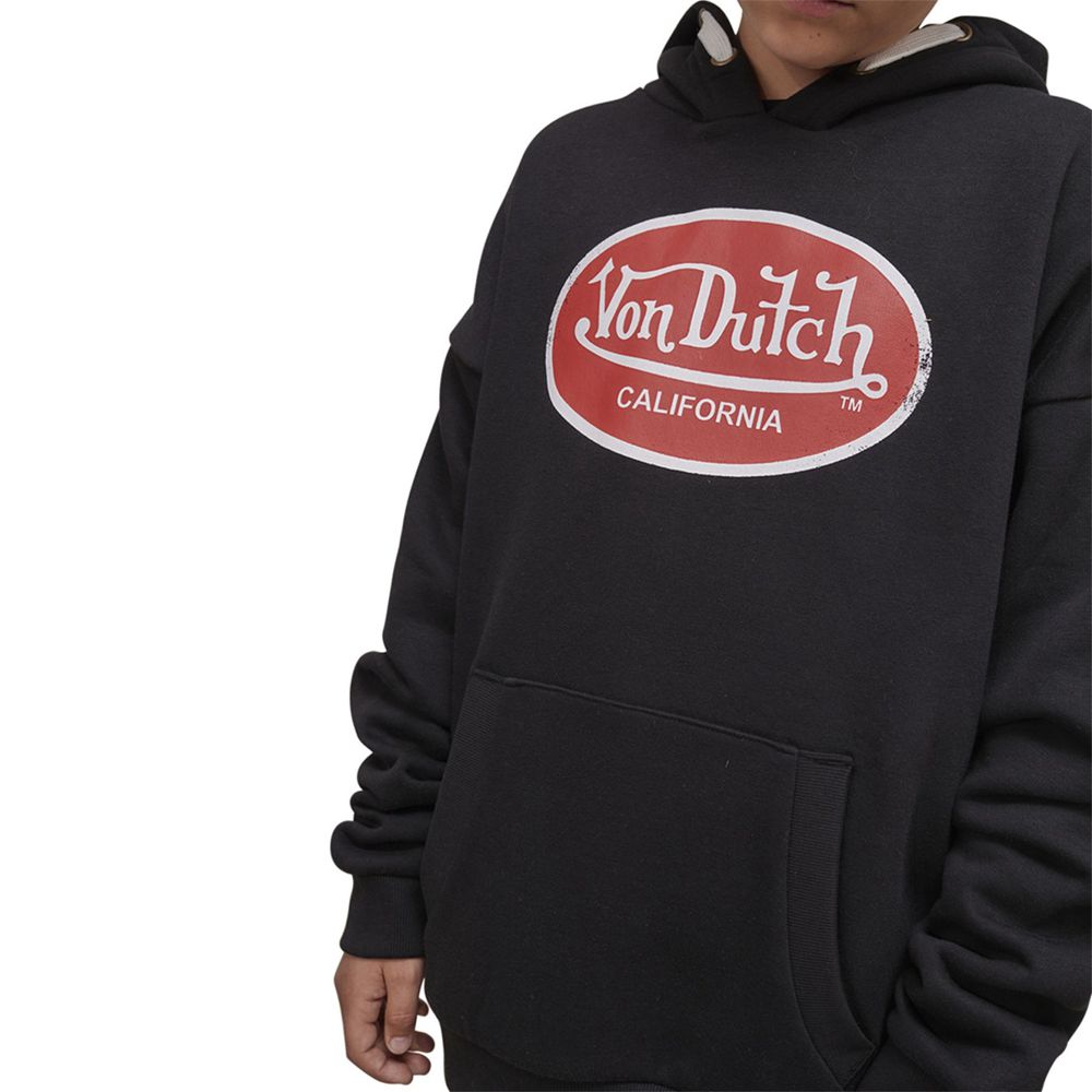 Von Dutch Kool Relax Fit Kids' Hoodie Black / Red / White | US-YRBSUM364