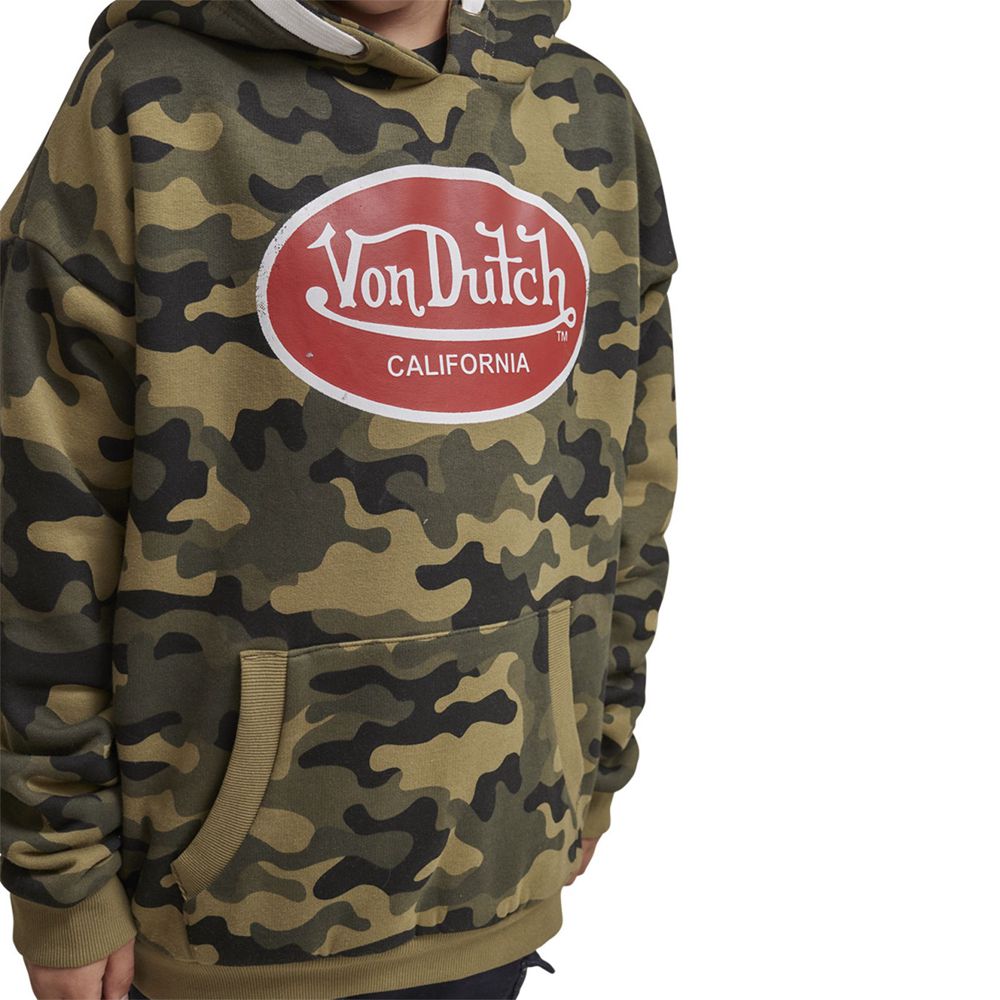 Von Dutch Kool Relax Fit Kids' Hoodie Camo | US-EKUCNO015